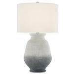 Cazalet Table Lamp - Gray / Off-White Linen