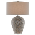 Junius Table Lamp - Gray / Gray Linen