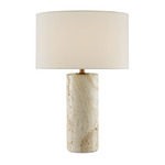 Vespera Table Lamp - Antique Brass / Light Eggshell