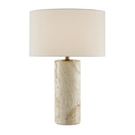 Vespera Table Lamp - Antique Brass / Off White