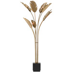 Tropical Grande Floor Lamp - Vintage Brass / Black