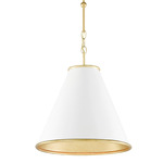 Pierrepont Pendant - Gesso White / Gold