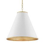 Pierrepont Pendant - Gesso White / Gold