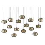 Pepper Linear Multi Light Pendant - Silver / Nickel