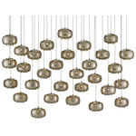 Pepper Linear Multi Light Pendant - Silver / Nickel