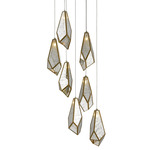 Glace Multi Light Pendant - Silver / Raj Mirror