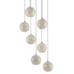 Finhorn Multi Light Pendant - Silver / Pearl