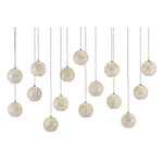 Finhorn Linear Multi Light Pendant - Silver / Pearl