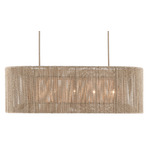 Mereworth Linear Chandelier - Beige / Natural