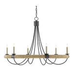 Shipwright Chandelier - French Black / Natural