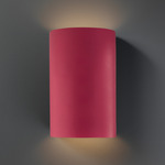 Ceramic Cylinder Up / Down Outdoor Wall Sconce - Cerise