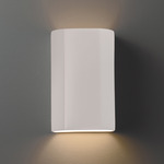 Ceramic Flat Outdoor Wall Sconce - Matte White