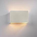 Ceramic Small Rectangle Outdoor Wall Sconce - Matte White