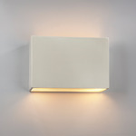 Ceramic Med Rectangle Outdoor Wall Sconce - Matte White