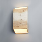 Ceramic Tapered Rectangle Outdoor Wall Sconce - Greco Travertine