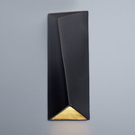 Diagonal Rectangle Wall Sconce - Carbon / Champagne Gold
