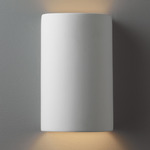 Ceramic Curved Outdoor Wall Sconce - Bisque