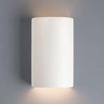 Ceramic Curved Outdoor Wall Sconce - Matte White