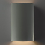 Ceramic Curved Outdoor Wall Sconce - Pewter Green