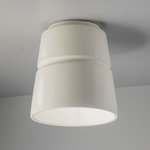 Cone Outdoor Ceiling Light Fixture - Matte White