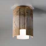 Stagger Outdoor Ceiling Light Fixture - Textured Faux Greco Travertine