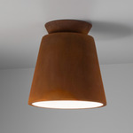 Trapezoid Ceiling Light Fixture - Faux Real Rust