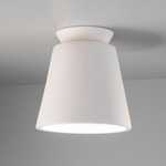 Trapezoid Outdoor Ceiling Light Fixture - Bisque