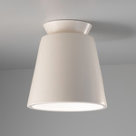 Trapezoid Outdoor Ceiling Light Fixture - Matte White