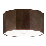 Deca Ceiling Light Fixture - Textured Faux Tierra Red Slate
