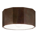 Deca Ceiling Light Fixture - Textured Faux Tierra Red Slate