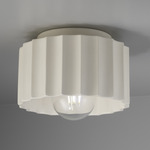 Gear Outdoor Ceiling Light Fixture - Matte White