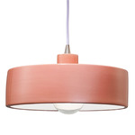 Dish Pendant - Brushed Nickel / Blush