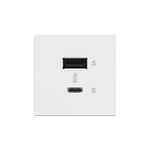 Adorne Ultra Fast Hybrid Type A / C USB Outlet - White