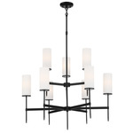 First Avenue Chandelier - Coal / Etched White