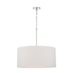 Palmetto Pendant - Polished Nickel / White