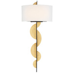 Navia Wall Sconce - Gold / Frosted