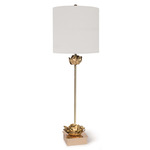 Adeline Buffet Table Lamp - Gold / White