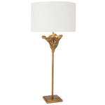 Monet Table Lamp - Antique Gold / White