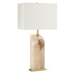 Selina Table Lamp - Alabaster / White