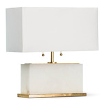 Ali Table Lamp - Alabaster / White