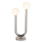 Happy Table Lamp - Polished Nickel / Matte White