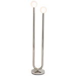 Happy Floor Lamp - Polished Nickel / Matte White