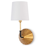 Parasol Wall Sconce - Gold Leaf / White