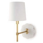 Mia Wall Sconce - Natural Brass / Alabaster