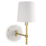 Mia Wall Sconce - Natural Brass / Alabaster