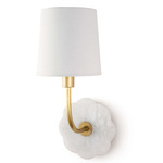 Camilla Wall Sconce - Brass / White