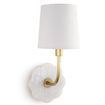 Camilla Wall Sconce - Brass / White