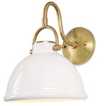 Eloise Wall Sconce - Natural Brass / White