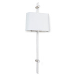 Taurus Wall Sconce - Polished Nickel / White