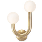 Happy Wall Sconce - Natural Brass / Matte White